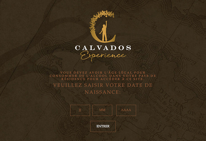 Calvados Experience Age Verification Page